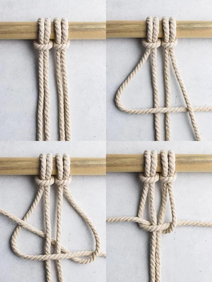آموزش گره در مکرومه بافی